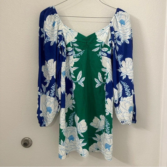 NWT Farm Rio Soft Garden Mini Dress size XXS soft garden blue 306165 - Picture 7 of 12